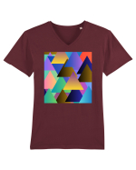 Abstract  Tricou mânecă scurtă guler V Bărbat Presenter