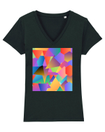 Abstract  Tricou mânecă scurtă guler V Damă Evoker