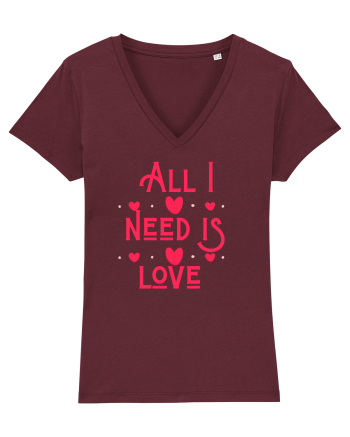 All i need is love Burgundy