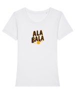 ALA BALA PORTOCALA  3 - jocurile copilariei Tricou mânecă scurtă guler larg fitted Damă Expresser