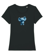 ELEFANT DRAGALAS SIMPATIC Tricou mânecă scurtă guler larg fitted Damă Expresser