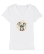ELEFANT DRAGALAS SIMPATIC 2 Tricou mânecă scurtă guler V Damă Evoker