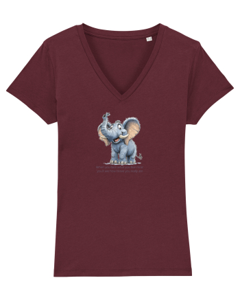 ELEFANT DRAGALAS SIMPATIC  When you face what you fear most Burgundy
