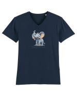 ELEFANT DRAGALAS SIMPATIC  When you face what you fear most Tricou mânecă scurtă guler V Bărbat Presenter