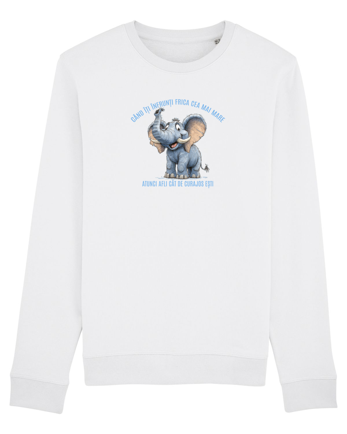Bluză mânecă lungă Unisex Rise White