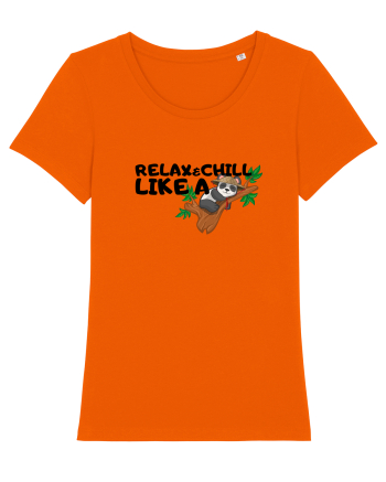 Relax&,chill like a panda Bright Orange