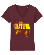 Grateful Tricou mânecă scurtă guler V Damă Evoker