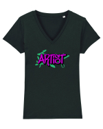 Artist Tricou mânecă scurtă guler V Damă Evoker
