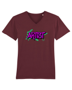 Artist Tricou mânecă scurtă guler V Bărbat Presenter