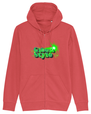 Green style Carmine Red