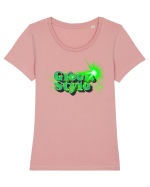 Green style Tricou mânecă scurtă guler larg fitted Damă Expresser