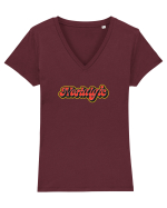 Nostalgie  Tricou mânecă scurtă guler V Damă Evoker