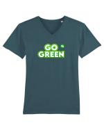 Go green  Tricou mânecă scurtă guler V Bărbat Presenter