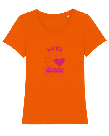 Love more-worry less Bright Orange