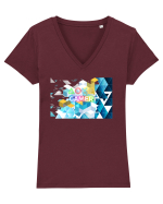 Gamer  Tricou mânecă scurtă guler V Damă Evoker
