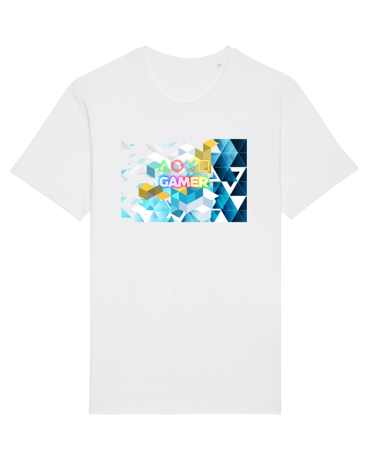 Tricou mânecă scurtă Unisex Rocker White
