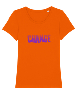 Change  Tricou mânecă scurtă guler larg fitted Damă Expresser