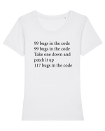 99 bugs in the code Tricou mânecă scurtă guler larg fitted Damă Expresser
