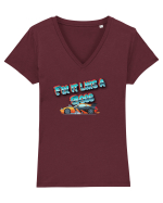 Fix IT like a boss Tricou mânecă scurtă guler V Damă Evoker