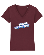 Murdar,dar priceput  Tricou mânecă scurtă guler V Damă Evoker