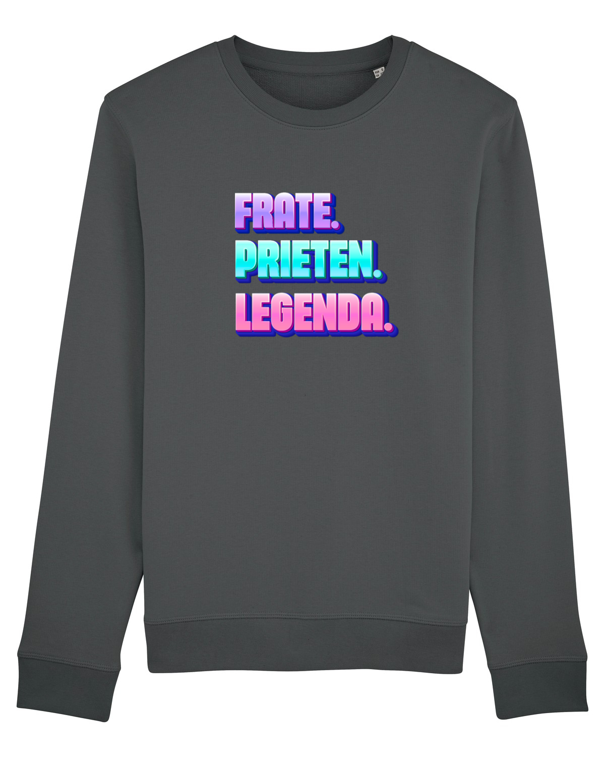 Bluză mânecă lungă Unisex Rise Anthracite