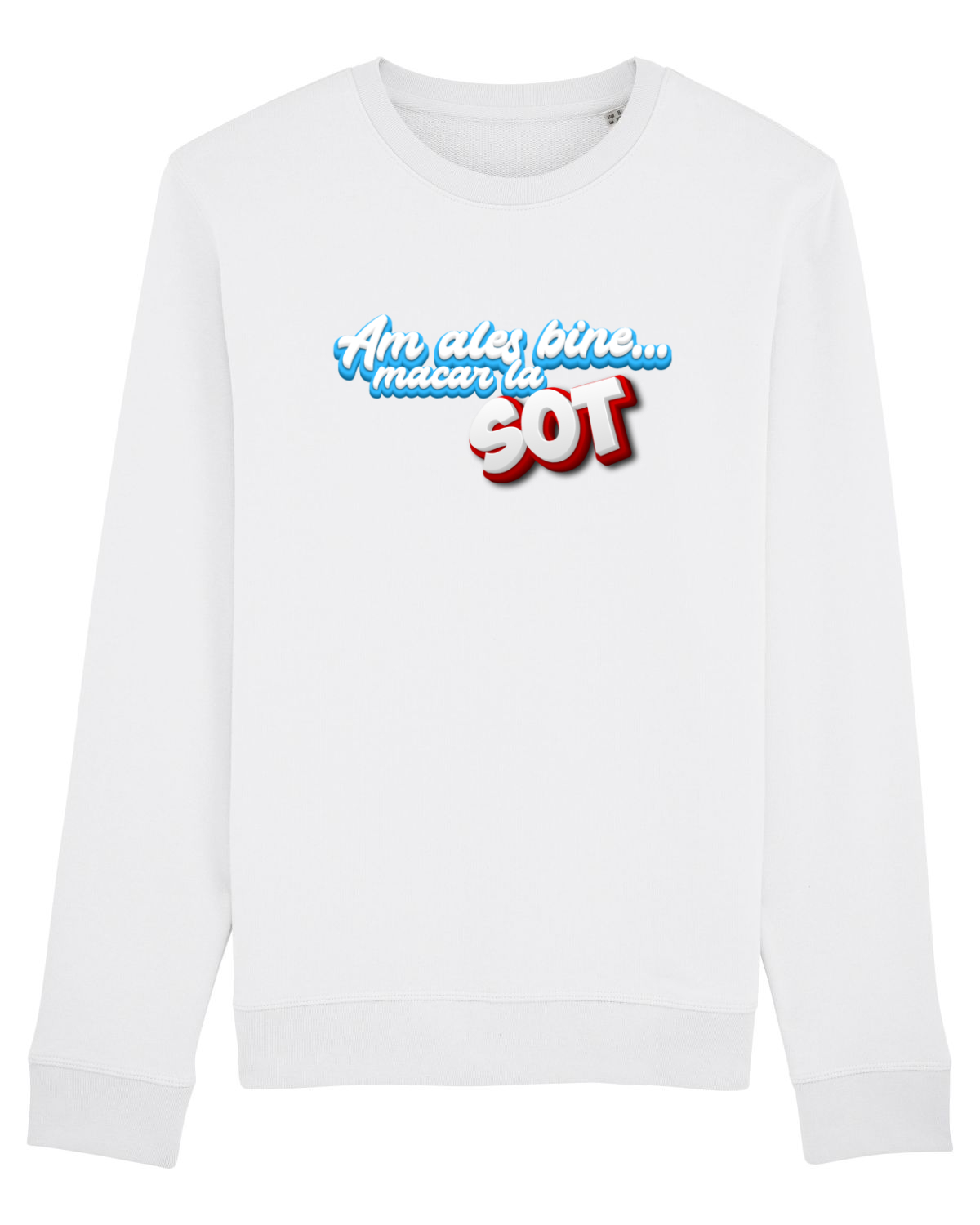 Bluză mânecă lungă Unisex Rise White