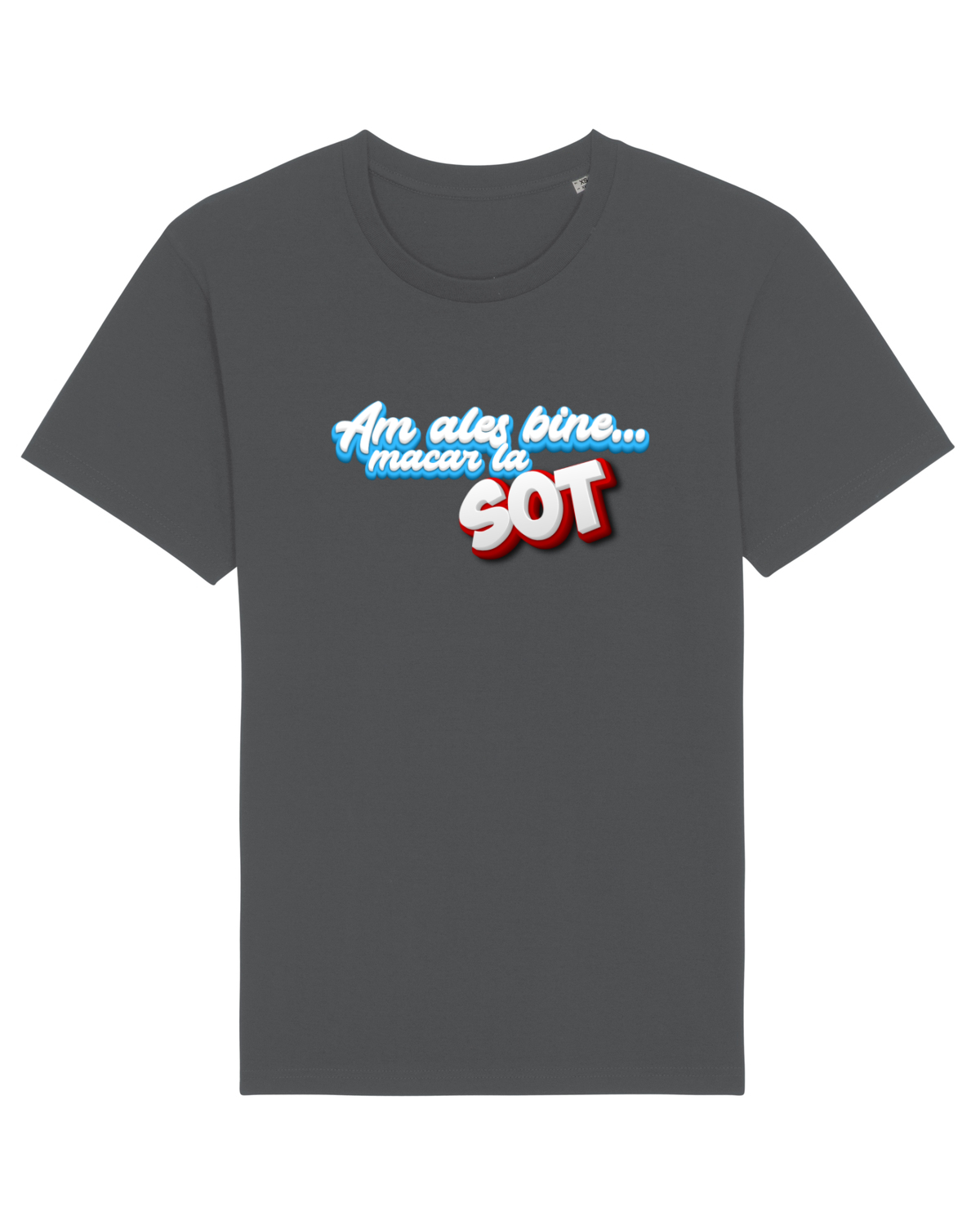 Tricou mânecă scurtă Unisex Rocker Anthracite