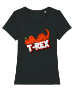 T-rex Tricou mânecă scurtă guler larg fitted Damă Expresser
