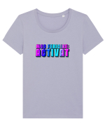 Mod fericire:activat Tricou mânecă scurtă guler larg fitted Damă Expresser