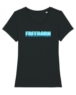 Freeborn  Tricou mânecă scurtă guler larg fitted Damă Expresser