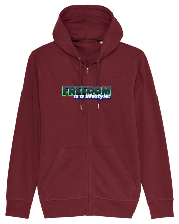 Freedom is a lifestyle  Burgundy