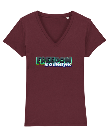 Freedom is a lifestyle  Burgundy