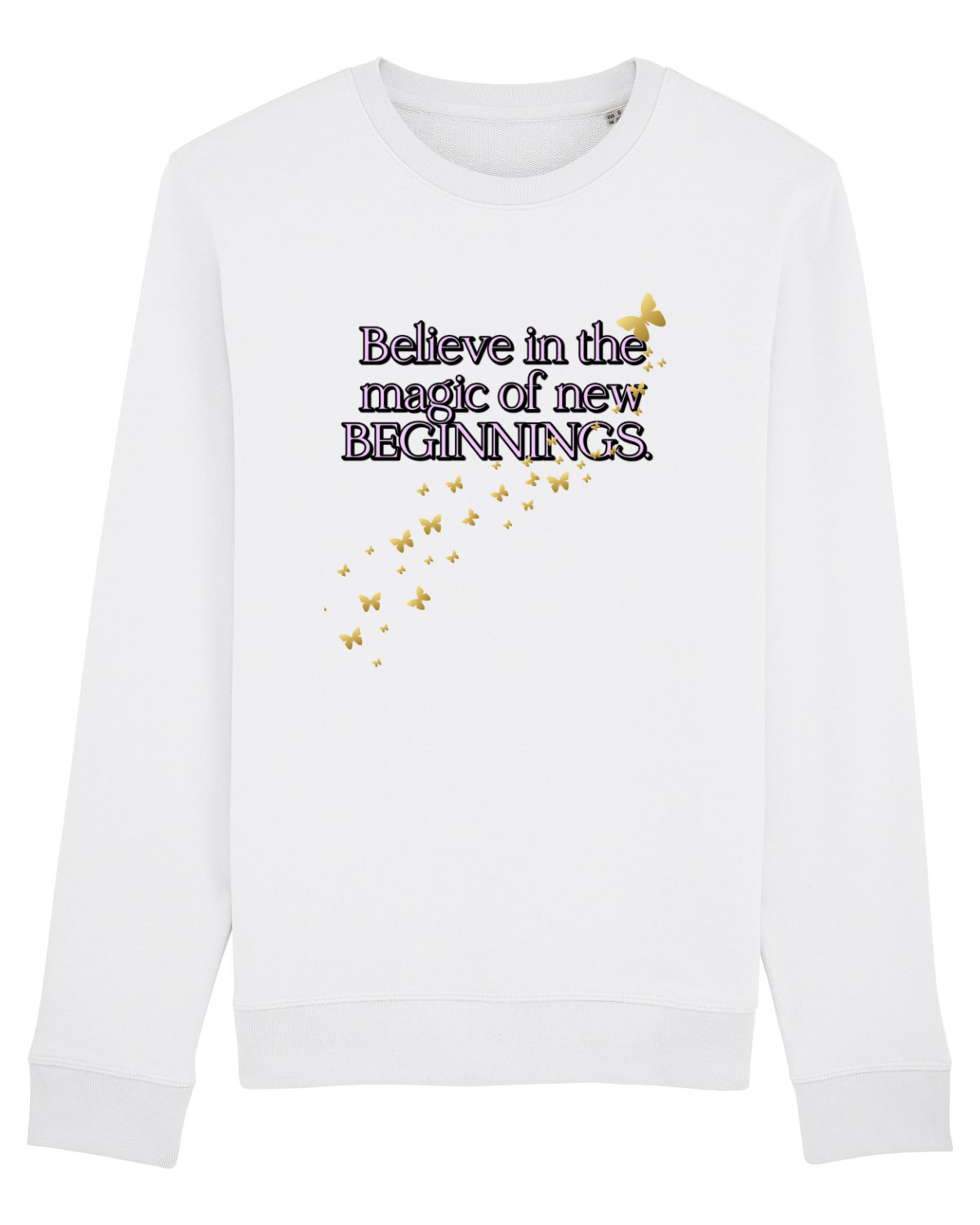 Bluză mânecă lungă Unisex Rise White