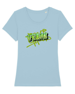 Urban Tricou mânecă scurtă guler larg fitted Damă Expresser