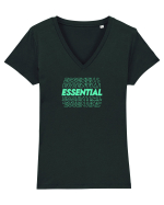 Essential  Tricou mânecă scurtă guler V Damă Evoker