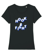 Hook&fight Tricou mânecă scurtă guler larg fitted Damă Expresser