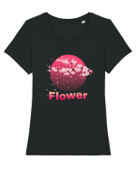 Flower  1 Tricou mânecă scurtă guler larg fitted Damă Expresser