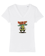 BETTER OUT THAN IN, I ALWAYS SAY Tricou mânecă scurtă guler V Damă Evoker
