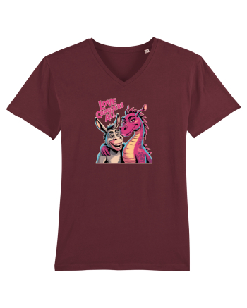 LOVE CONQUERS ALL - IUBIREA INVINGE TOTUL - magar & dragonita Burgundy