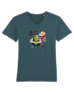 OGRES ARE LIKE ONIONS - Capcaunii sunt ca ceapa, au multe straturi Tricou mânecă scurtă guler V Bărbat Presenter