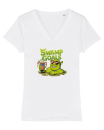 SWAMP GOALS - COCKTAIL IN PISCINA 2 Tricou mânecă scurtă guler V Damă Evoker