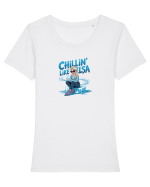 CHILLIN` LIKE ELSA - GHEATA - IARNA Tricou mânecă scurtă guler larg fitted Damă Expresser