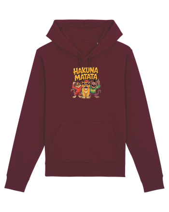 HAKUNA MATATA - NO WORRIES - FARA GRIJI Burgundy