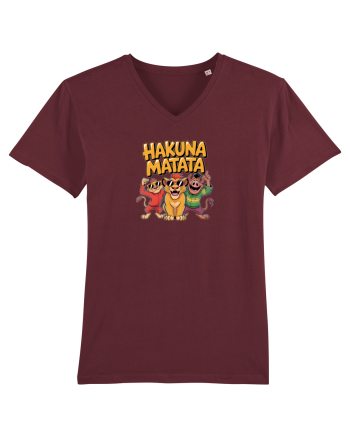 HAKUNA MATATA - NO WORRIES - FARA GRIJI Burgundy