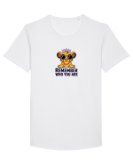 REMEMBER WHO YOU ARE - NU UITA CINE ESTI Tricou mânecă scurtă guler larg Bărbat Skater