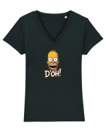 D`OH! Tricou mânecă scurtă guler V Damă Evoker
