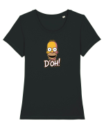 D`OH! Tricou mânecă scurtă guler larg fitted Damă Expresser