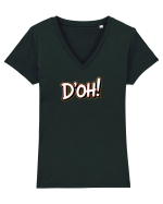 D`OH! 2 Tricou mânecă scurtă guler V Damă Evoker
