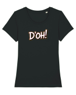 D`OH! 2 Tricou mânecă scurtă guler larg fitted Damă Expresser
