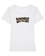 REMEMBER WHO YOU ARE - NU UITA CINE ESTI 2 Tricou mânecă scurtă guler larg fitted Damă Expresser